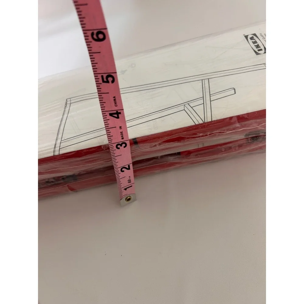 Set of 2‎ IKEA LERBERG Trestle Hilver Table Legs Only Red Steel 504.736.38
